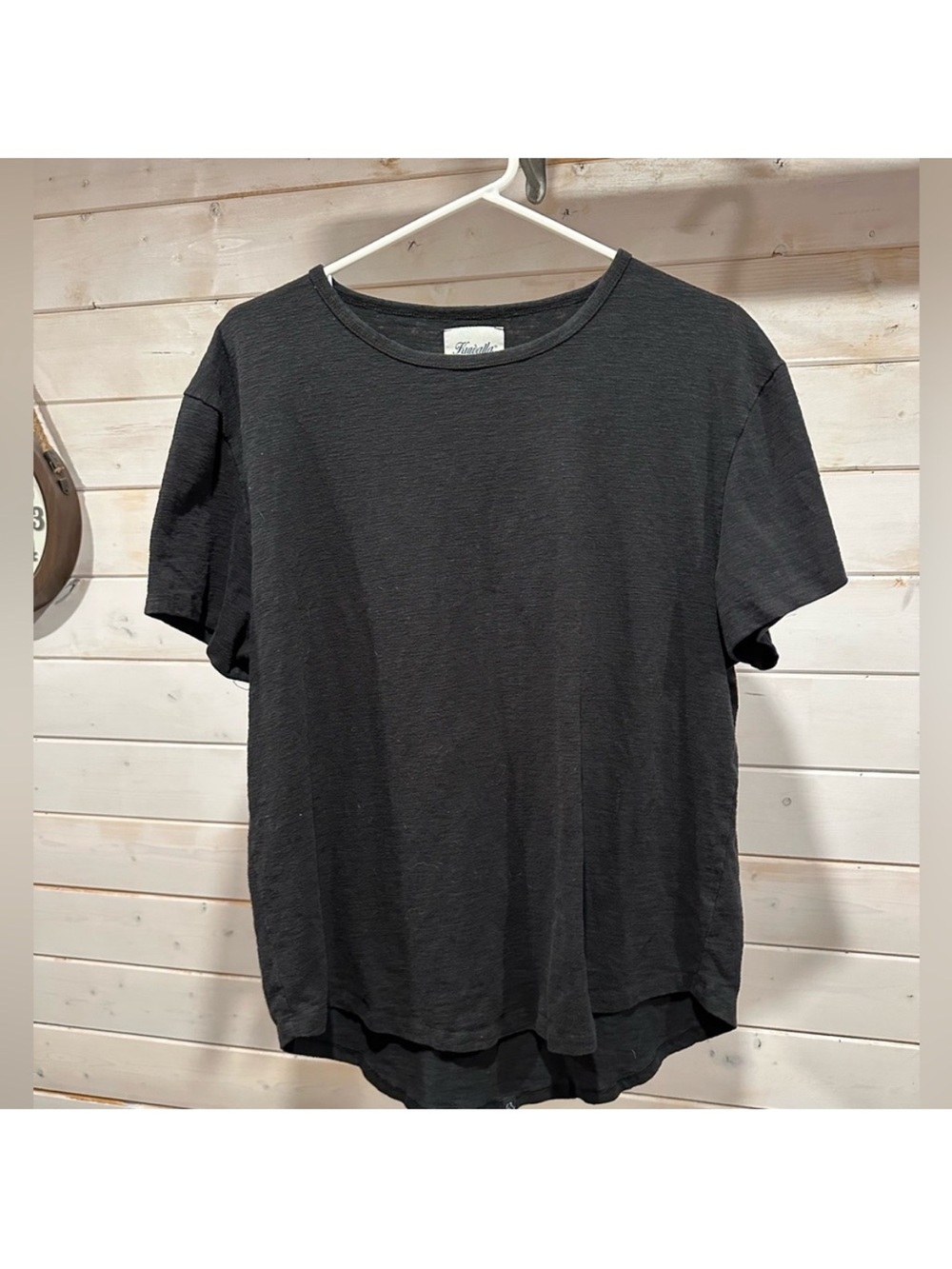 EUC | Kuwalla | Black Rounded hem Short Sleeve Shirt